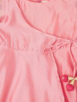 PICCOLO Girls Pink Angrakha Kurta with Trousers - Image 4