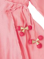 PICCOLO Girls Pink Angrakha Kurta with Trousers - Image 6