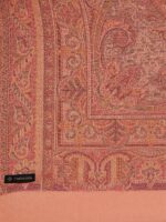Pashmoda Women Peach Woven Design Jamawar Shawl - Image 3