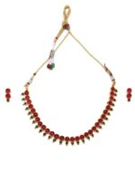 Rubans Gold-Plated Red & Green Faux Ruby & Emerald Jewellery Set - Image 3
