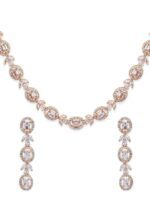 Rubans Gold-Plated White CZ-Studded Handcrafted Jewellery Set - Image 2