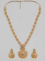 Rubans Gold-Toned Stone-Studded Handcrafted Jewellery Set - Image 3