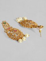 Rubans Gold-Toned Stone-Studded Handcrafted Jewellery Set - Image 4