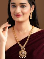 Rubans Gold-Toned Stone-Studded Handcrafted Jewellery Set - Image 5
