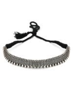 Rubans Oxidised Silver-Plated Choker - Image 2