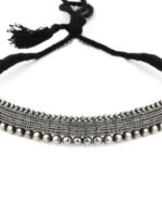Rubans Oxidised Silver-Plated Choker - Image 3