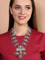 Rubans Silver-Plated Oxidised Necklace - Image 4