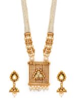 Rubans Women Gold-Plated & White Pearl-Embellished Jewellery Set - Image 2