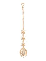 Rubans Women Rose Gold-Plated Zircon Studded Handcrafted Maang Tikka - Image 2