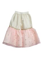 SAKA DESIGNS Girls Pink Floral Printed Empire Sequinned Kurta with Sharara & Dupatta - Image 3