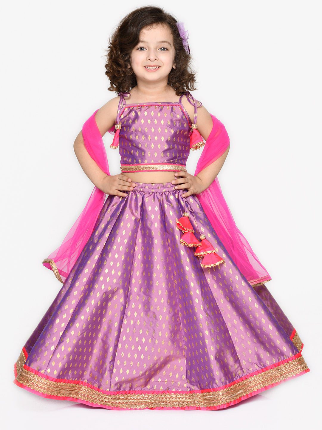 Buy The Fashion Prime Girl's Net and Satin Semi-Stitched girl's Best Lehenga  Choli for Girls-3-16 Year (3-4 Years, Pink) at Amazon.in