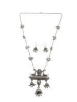 Shining Diva Women Silver-Plated Oxidised Jewellery Set - Image 2
