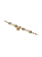 Silvermerc Designs Gold-Plated & White Kundan-Studded & Pearl Beaded Head Chain With Borla - Image 3