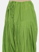 Souchii Women Lime Green Solid Loose-Fit Patiala - Image 5