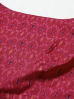 Studio Shringaar Women Pink & Navy blue Geometric Printed Pure Cotton Saree Blouse - Image 2