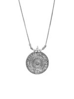 TEEJH Silver German Silver-Plated Oxidised Necklace - Image 2