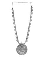 TEEJH Silver German Silver Silver-Plated Oxidised Necklace - Image 2