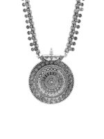 TEEJH Silver German Silver Silver-Plated Oxidised Necklace - Image 3
