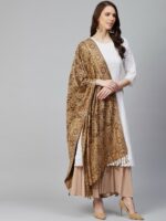 WEAVERS VILLA Women Brown & Beige Woven Design Stole
