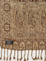 WEAVERS VILLA Women Brown & Beige Woven Design Stole - Image 2