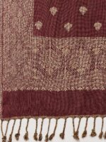 WEAVERS VILLA Women Brown & Beige Woven Design Stole - Image 2
