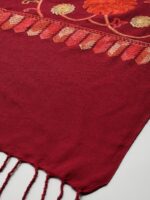 WEAVERS VILLA Women Maroon Printed Stole - Image 3