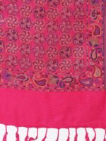 WEAVERS VILLA Women Pink & Blue Woven Design Stole - Image 2