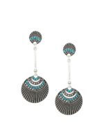 Yellow Chimes Silver-Toned Contemporary Drop Earrings - Image 2