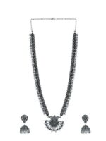 Yellow Chimes Women German Silver Jewellery Set - Image 2