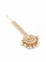 Zaveri Pearls Gold-Toned Kundan Studded Traditional Maangtikka - Image 5