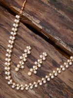 Zaveri Pearls Gold-Toned & White Contemporary Pearls Studded Jewellery Set - Image 2