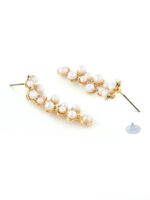 Zaveri Pearls Gold-Toned & White Contemporary Pearls Studded Jewellery Set - Image 3