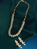 Zaveri Pearls Gold-Toned & White Contemporary Pearls Studded Jewellery Set - Image 5