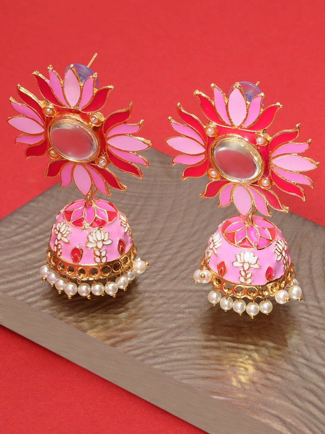 Buy Pink Earrings for Women by Fabula Online | Ajio.com