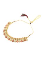 Zaveri Pearls Red Gold Plated Jewellery Set - Image 6