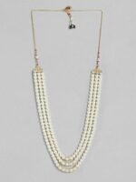Zaveri Pearls White Gold-Plated Pearls Layered Necklace - Image 2