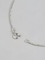 Zavya Sterling Silver Rhodium-Plated Silver-Toned Anklet - Image 4