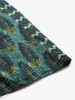 anayna Green & Beige Printed Pure Cotton Maxi Flared Skirt - Image 6