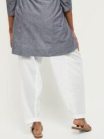 max Women White Solid Pure Cotton Patiala - Image 3