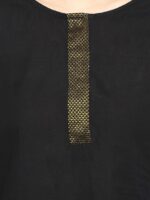 Bhama Couture Women Black Solid Mangalgiri Pure Cotton Pure Cotton Kurti - Image 2