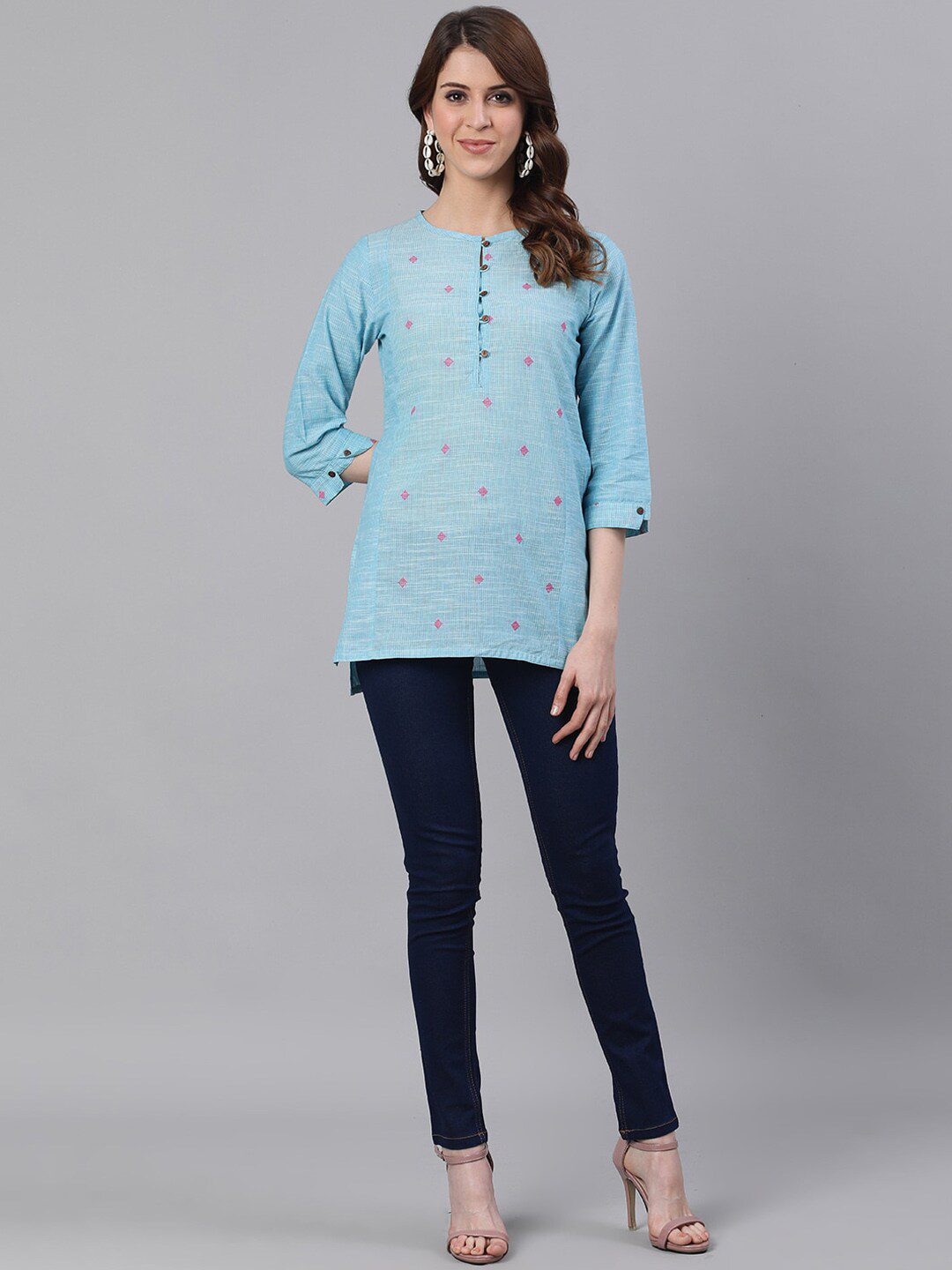 Details more than 75 pink kurti with blue palazzo latest - thtantai2