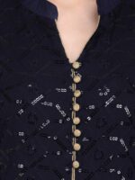MARC LOUIS Blue Quirky Embroidered Sequinned Kurti - Image 2