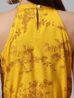 Meeranshi Women Yellow & Beige Floral Printed Maxi Dress - Image 6