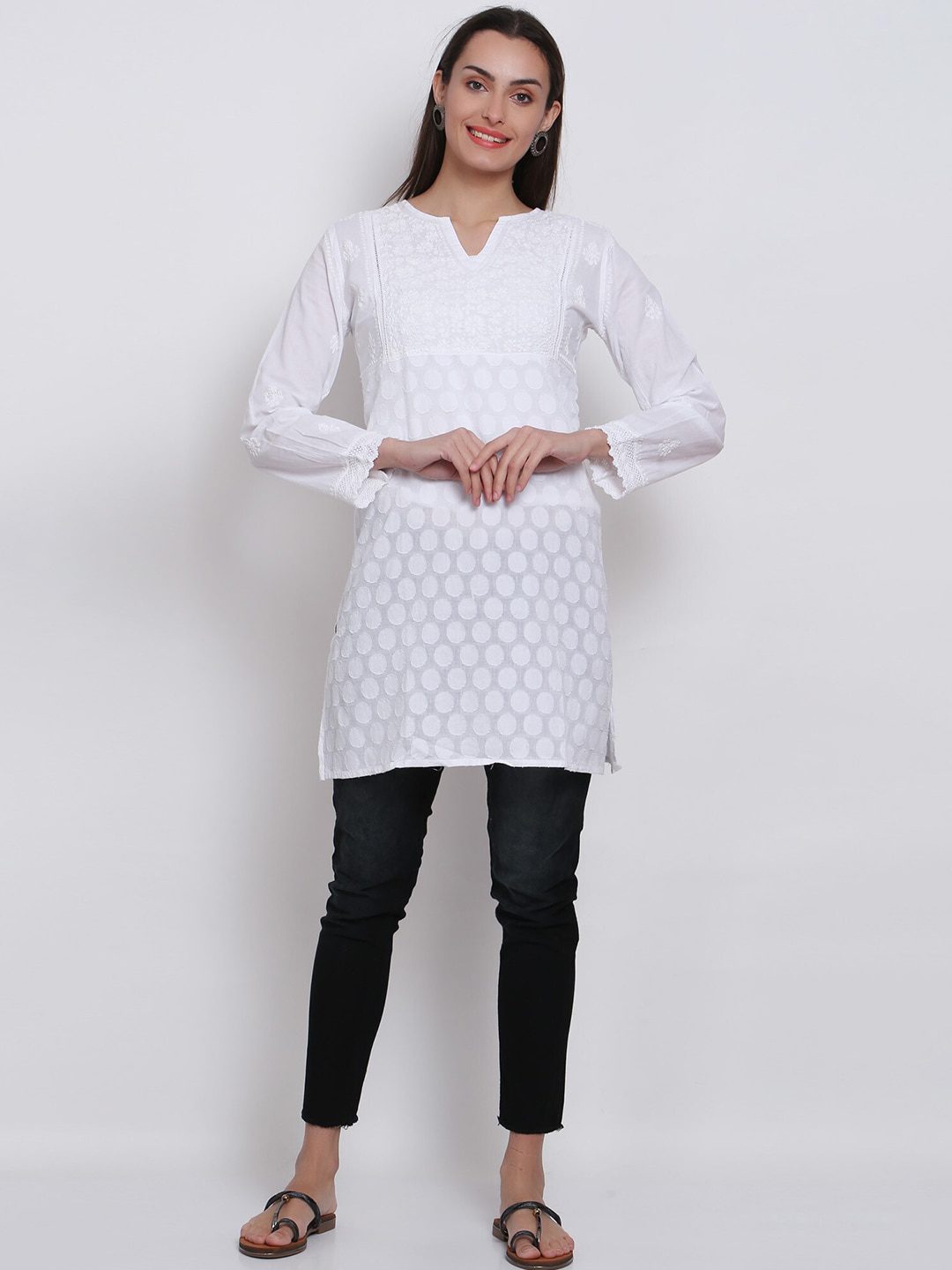 Discover more than 93 white kurti designs for female super hot - thtantai2