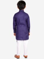 Pro-Ethic STYLE DEVELOPER Boys Blue & White Kurta with Pyjamas - Image 4