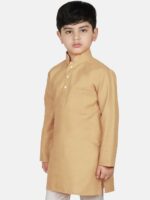 SG YUVRAJ Boys Beige Kurta - Image 3