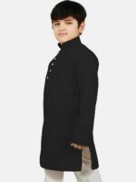 SG YUVRAJ Boys Black Kurta - Image 3