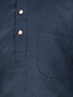 SG YUVRAJ Boys Navy Blue Solid Straight Kurta - Image 2