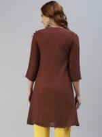 SVARCHI Women Brown Solid Kurti - Image 4