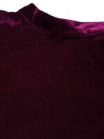 Shae by SASSAFRAS Purple Flared Sleeves Velvet Kurti - Image 2